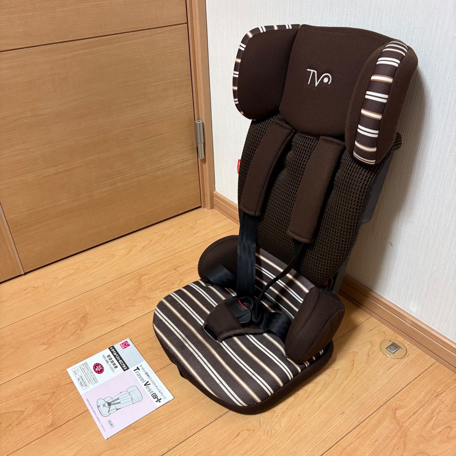 【新品未開封】　チャイルドシート　トラベルベストECプラス　ブラウンボーダー 日本育児 トラベルベストECプラス チャイルドシート ブラウンボーダー