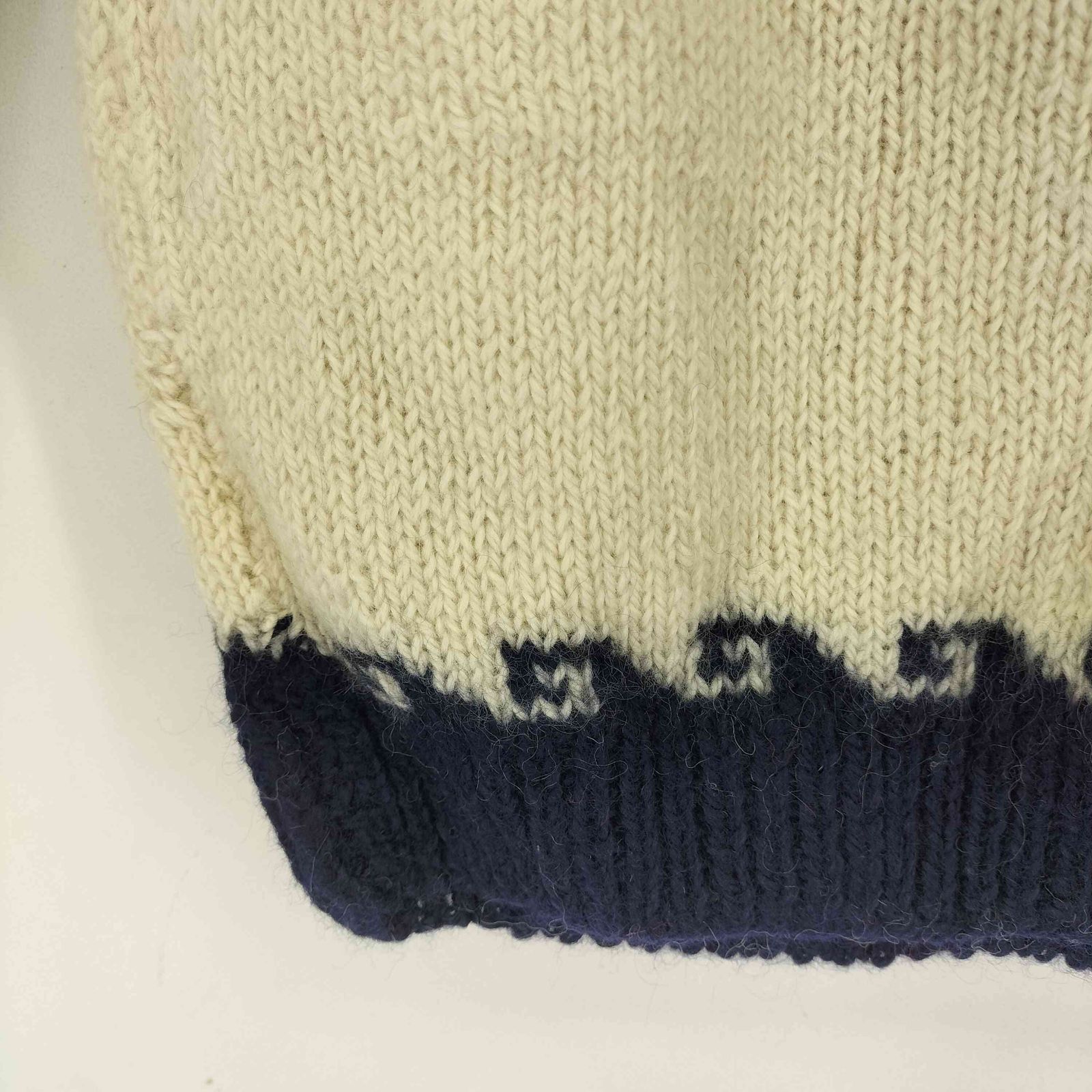 ユーズドフルギ USED古着 総柄 モックネックニット レディース 表記無