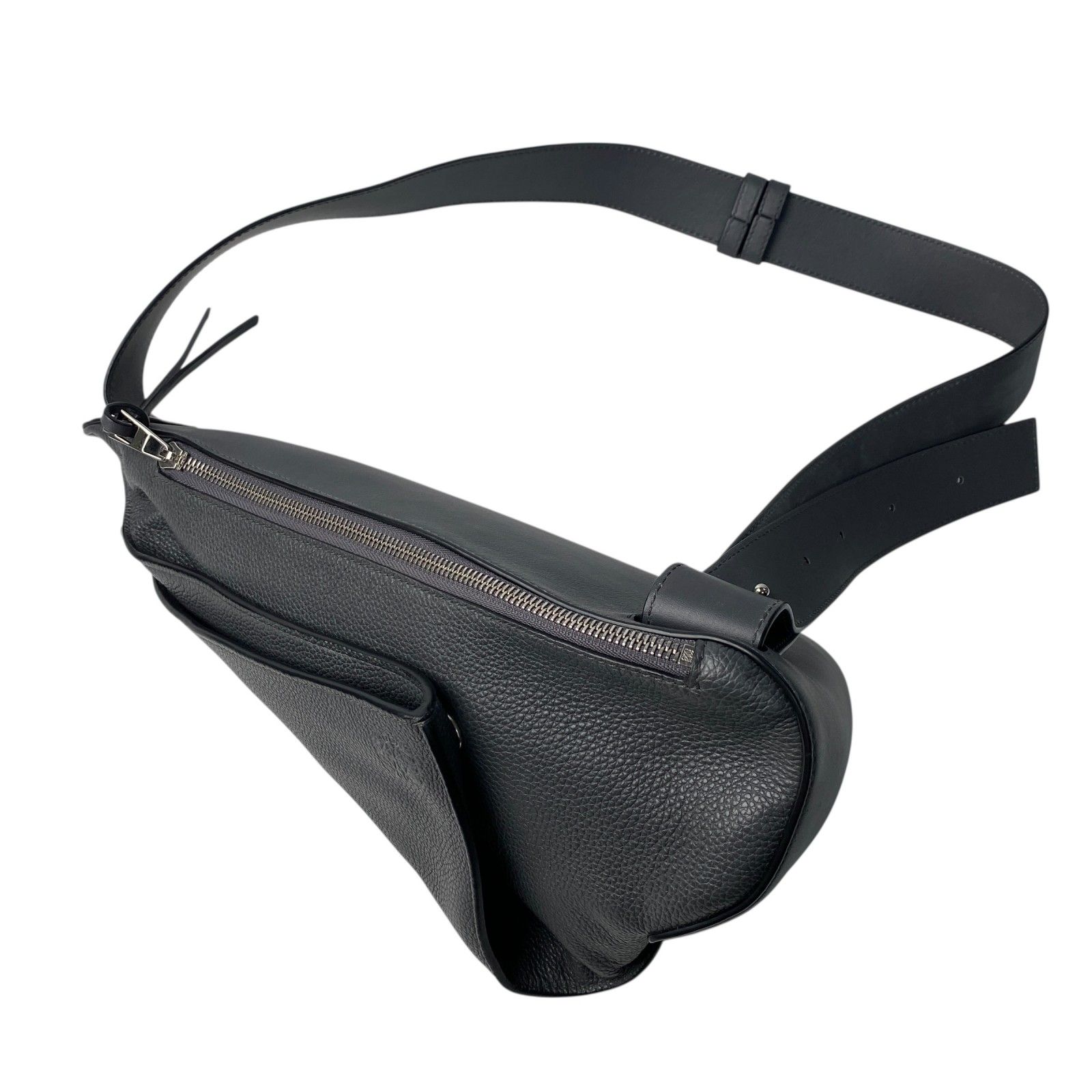 ロエベ LOEWE メンズ アントン スリング ボディバッグ レザー ブラック