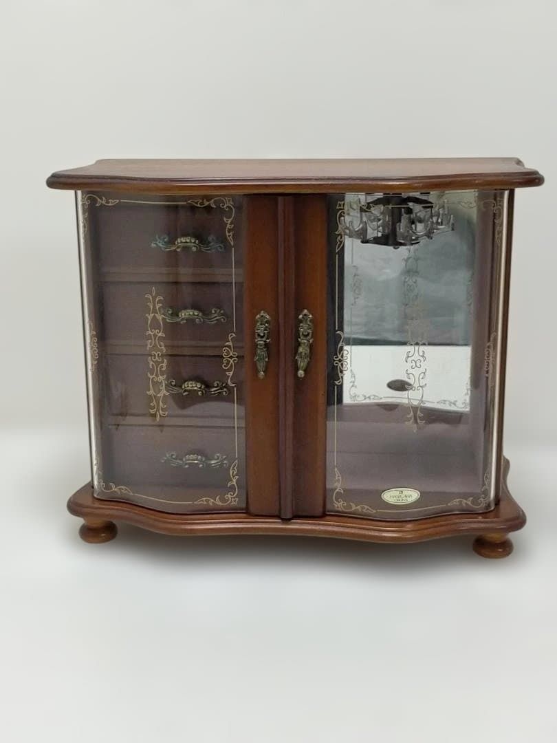 送料無料】HASEGAWA オルゴール付き ジュエリーボックス 木製