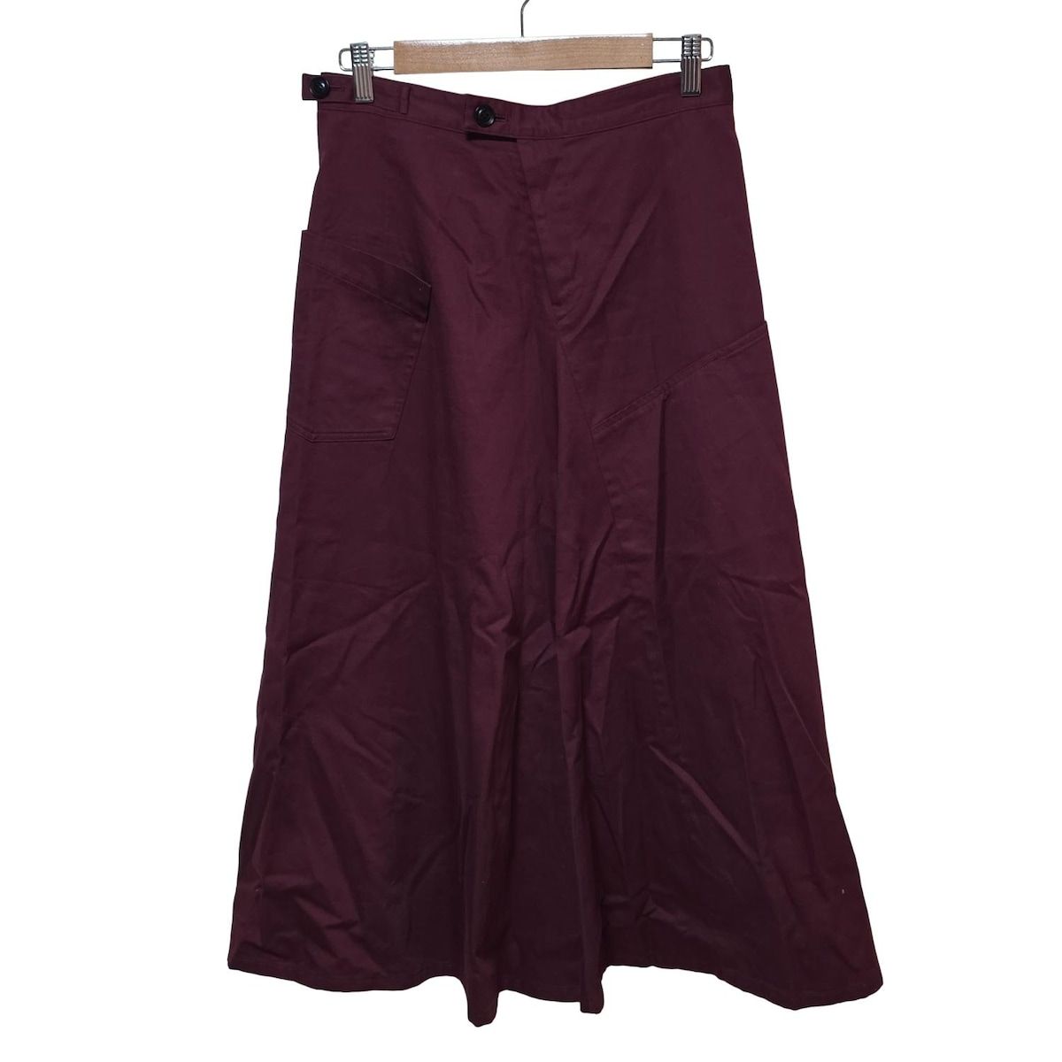 ワイズ Y's ロングスカート Y's(ワイズ) ロングスカート サイズ2 M レディース美品 ボルドー BORN