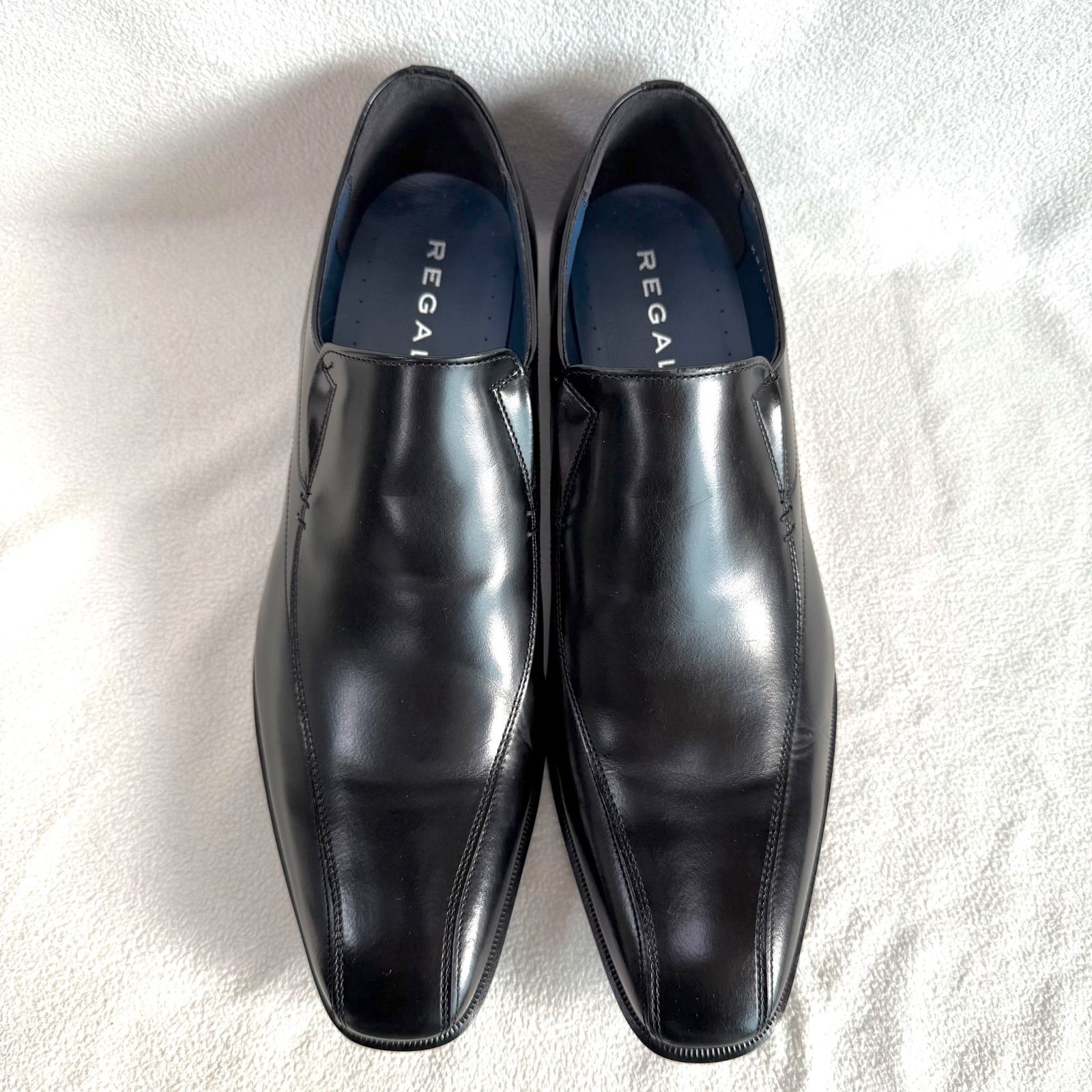 極美品未使用級・28.0✨リーガル 26FR スクエアトゥ スリッポン レザー