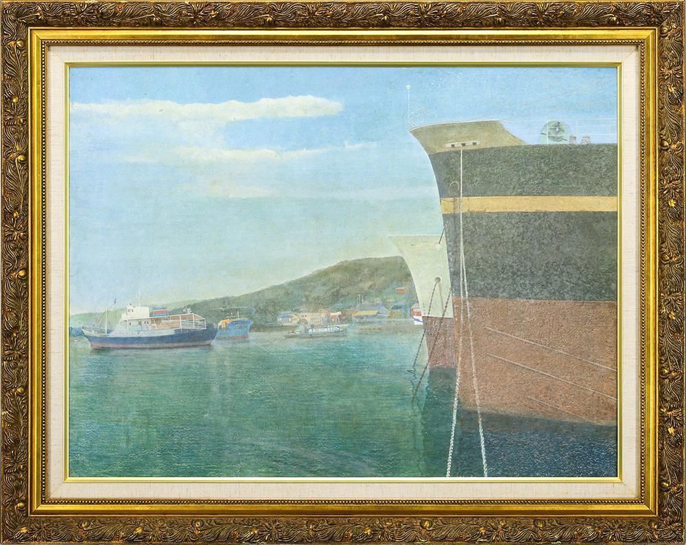 WISH】 油彩 25号 大作 ◇穏やかな港湾の日常 #25112671 - メルカリ