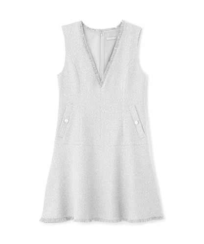 ジル バイ ジルスチュアート カジュアルドレス オリジナルツィードフリンジジャンスカ レディース グレー