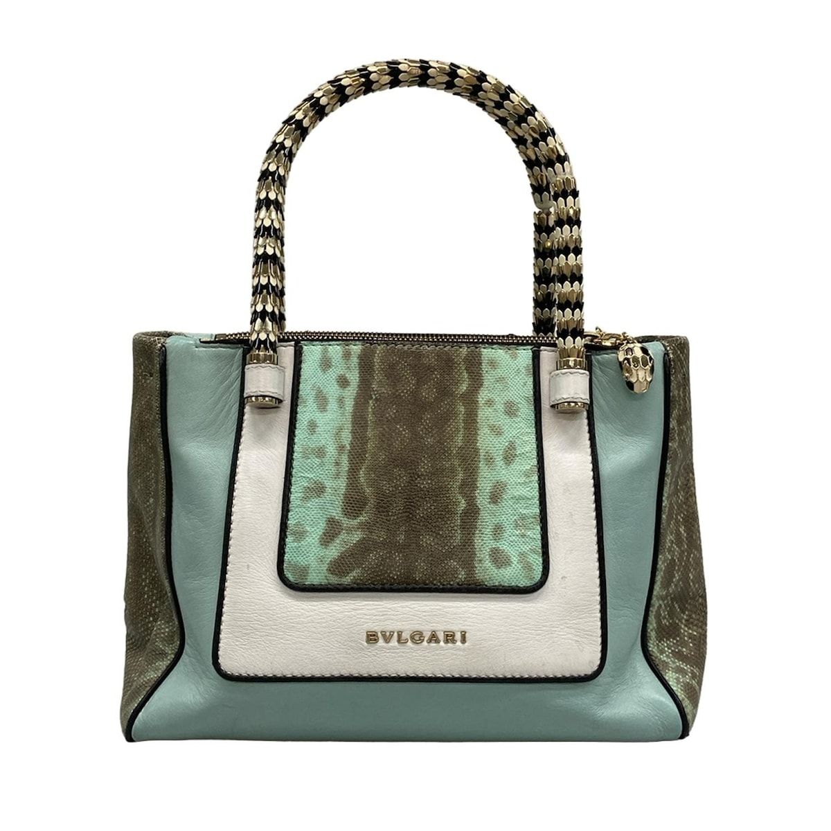 BVLGARI(ブルガリ) ハンドバッグ セルペンティ スカリエ ライトブルー 