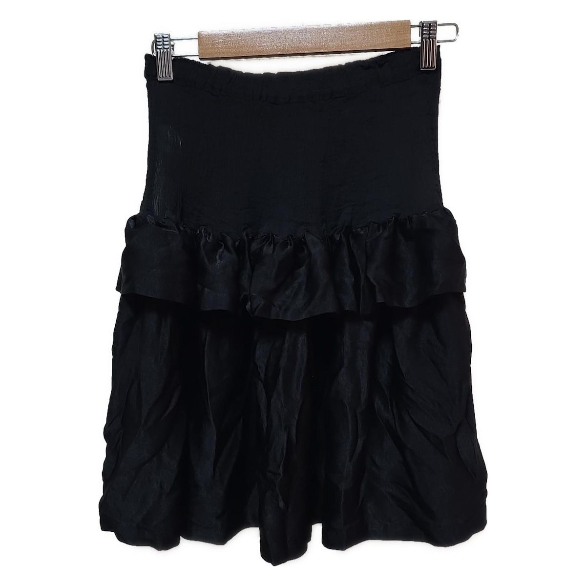 イッセイミヤケ 黒 ドレープスカート me by issay miyake me ISSEY MIYAKE(ミー/イッセイミヤケ) スカート レディース美品 - 黒