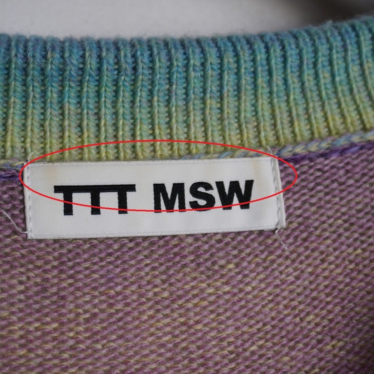 正規 22AW ttt ティー Kasuri Knit polo 長袖 カスリ ハーフ ジップ