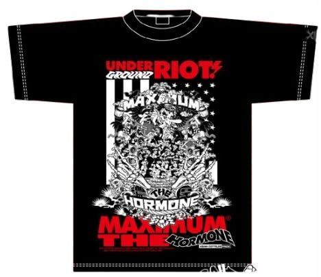 マキシマムザホルモン グッズ Under Ground Riot 地下暴動 Tシャツ 黒 USA-BLACK ver L