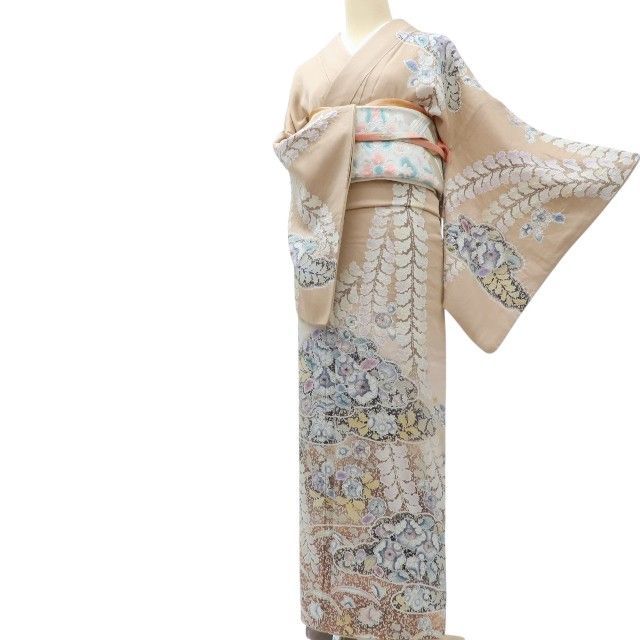 百華❀Y4093◇美品 正絹 作家物落款 辻ヶ花 絞り 手縫い仕立て 百華❀Y4093◇美品 正絹 作家物落款 辻ヶ花 絞り 手縫い仕立て