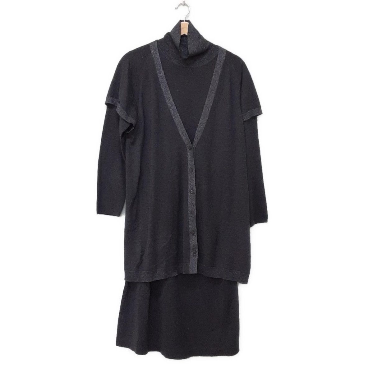 Leilian レリアン ワンピースセットアップ レディース - グレー ラメ