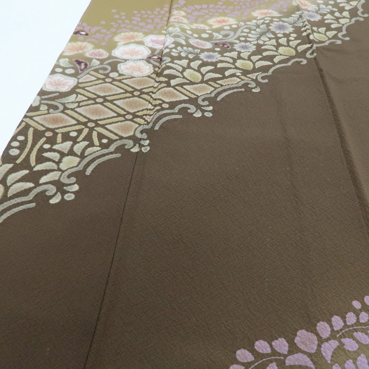 専用Y3603❁新品 単衣 正絹 滝泰謹製 絞り 仕付け糸付 訪問着 着物 百華❀Y4094◇美品 正絹 滝泰謹製 絞り 手縫い仕立て トールサイズ