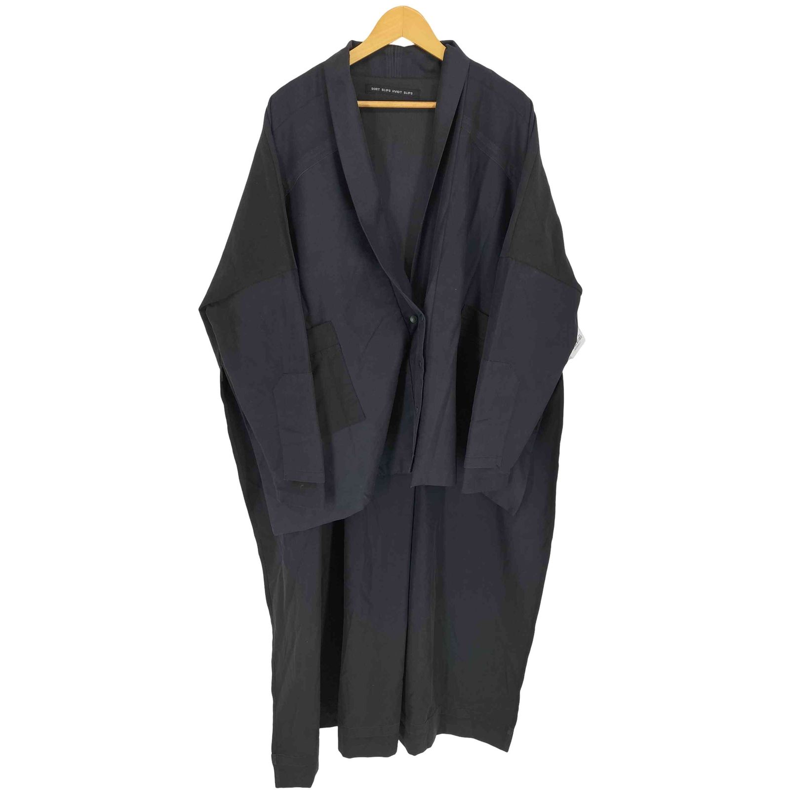 ユーズドフルギ USED古着 {{SORT SLIP HVIDT SLIPS}} ショールカラーデザインコート import メンズ 表記無 