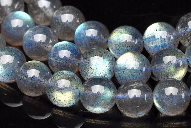  １点物 高品質 レインボーシラー ラブラドライト 6 mm 3連タイプ ブレスレット パワーストーン 天然石 _U 8179 ブレスレット バングル アクセサリー