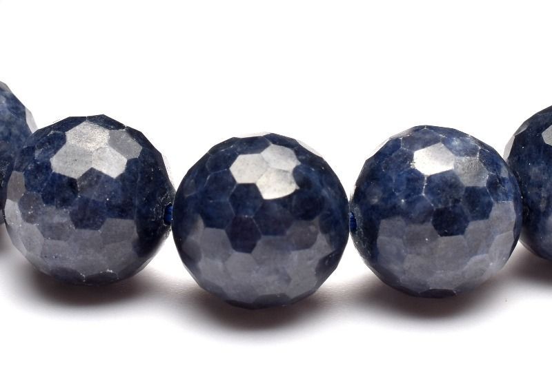 １点物 サファイア 10.5 mm 128面カット ブレスレット パワーストーン 天然石 _MC 1562