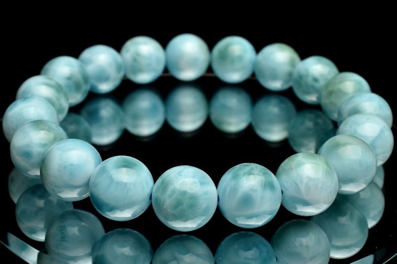 １点物 AA カリブの宝石 ラリマー 10 mm ブレスレット パワーストーン 天然石 _MC 1686