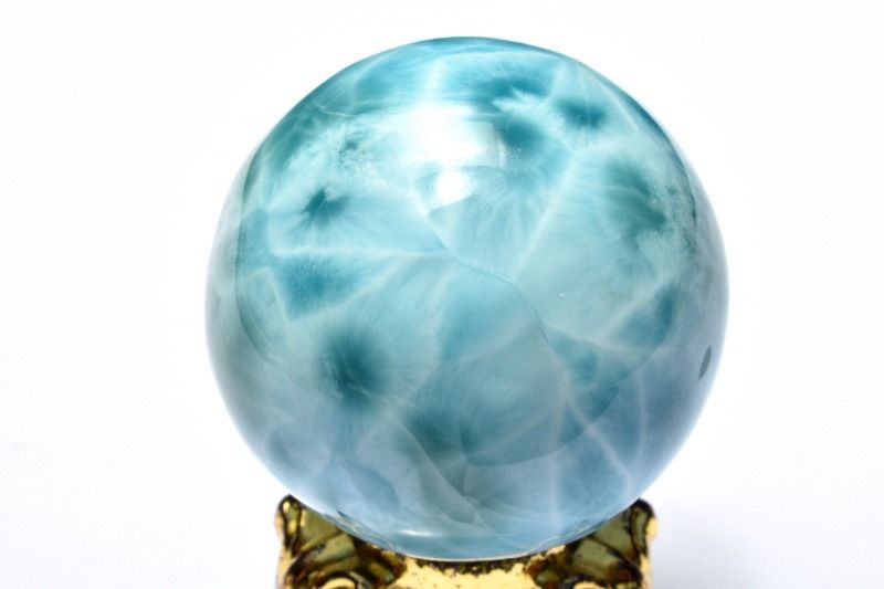 最高品質！⭐️ラリマースフィア⭐️R151 ラリマー・スフィア 25mm 天然石 丸玉 置物 コレクション Larimar