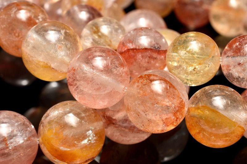 希少錦鯉◇高発色 オーロラクォーツ(ライモナイトインクォーツ) 11.5mm