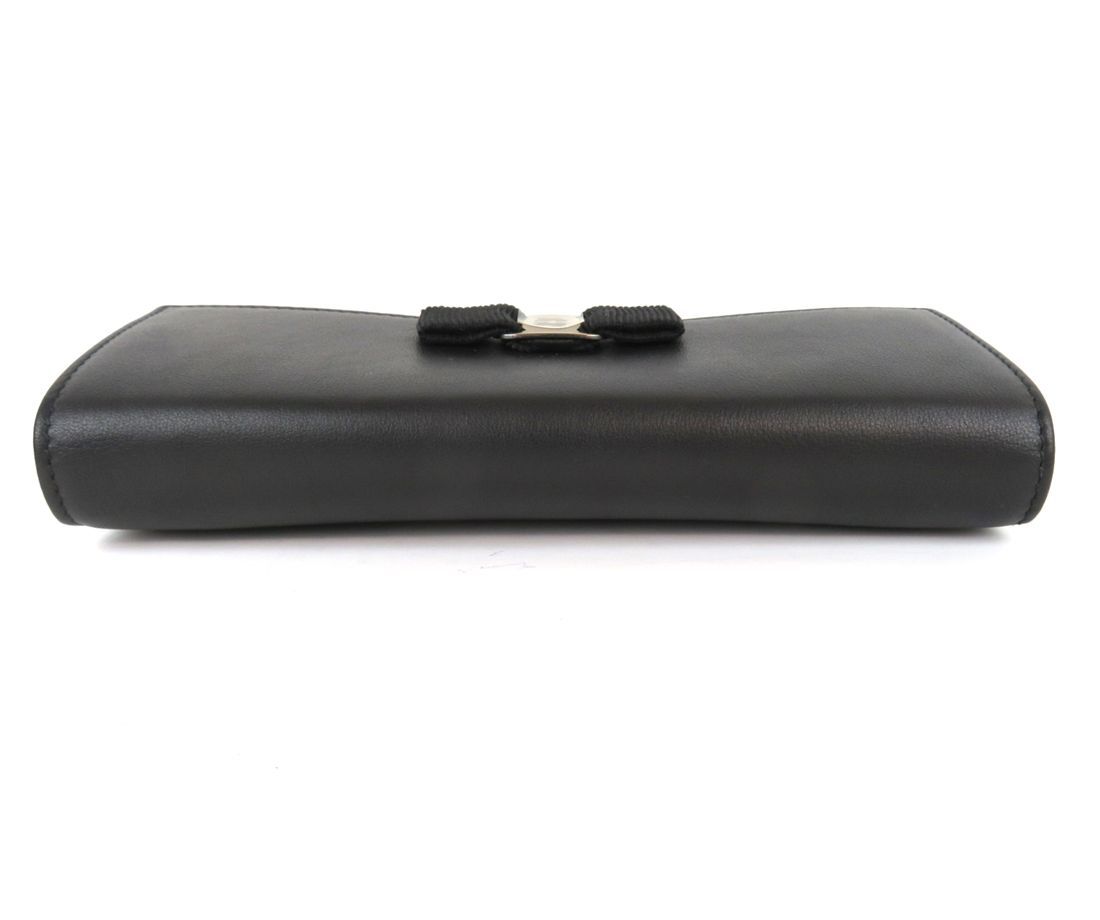 Salvatore Ferragamo フェラガモ ヴァラリボンブラック長財布 Salvatore Ferragamo サルヴァトーレ・フェラガモ ヴァラ・リボン 長