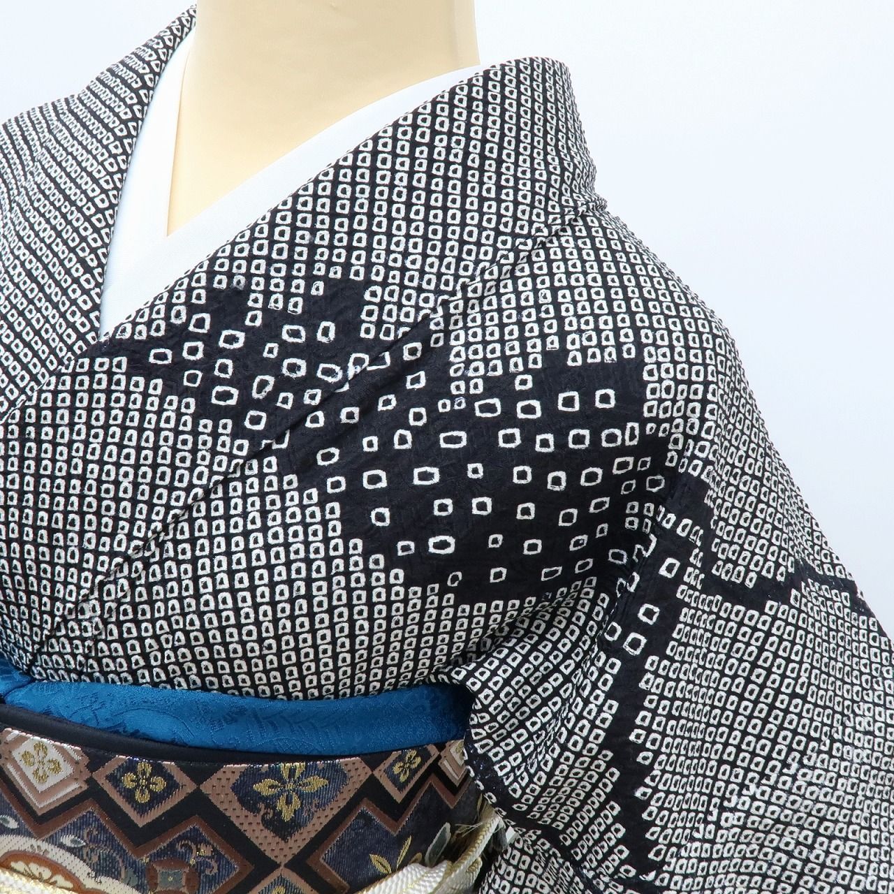 百華❀Y4095◇美品 正絹 総絞り 手縫い仕立て 訪問着 着物 単品 - メルカリ