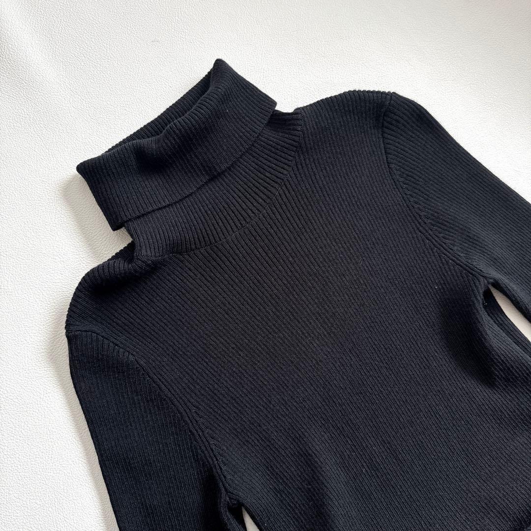 ブルーレーベルクレストブリッジ ニットワンピース ベルト付き 38 M