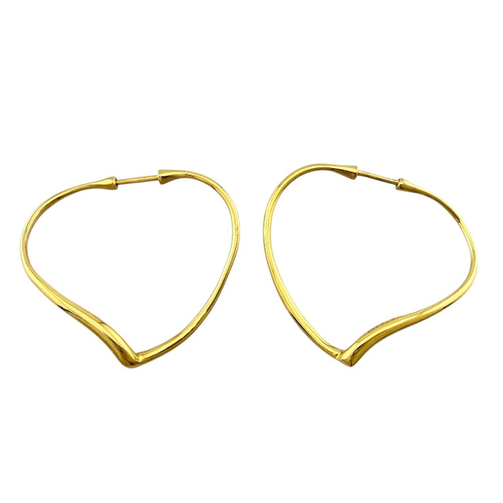 ティファニー オープンハート ピアス 18金 K18イエローゴールド