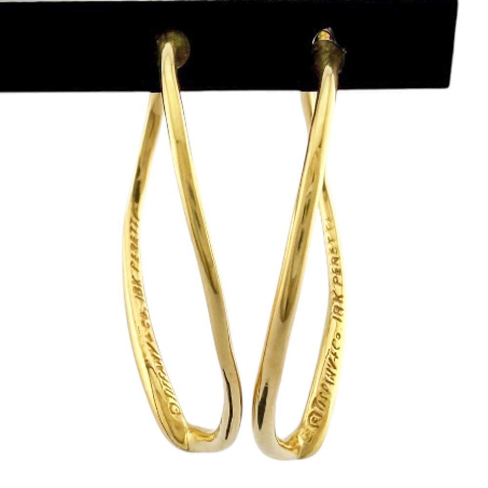 ティファニー オープンハート ピアス 18金 K18イエローゴールド