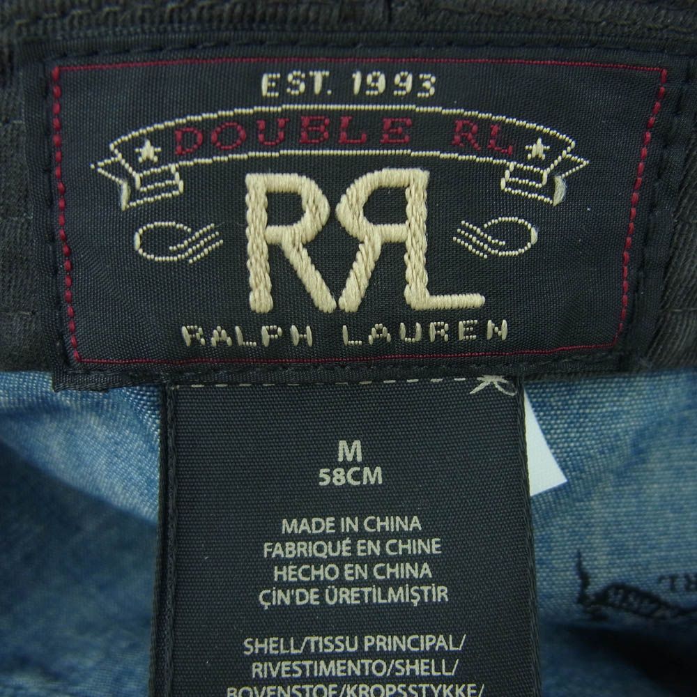 RRL ダブルアールエル ストライプ キャスケット 帽子 グレイッシュ