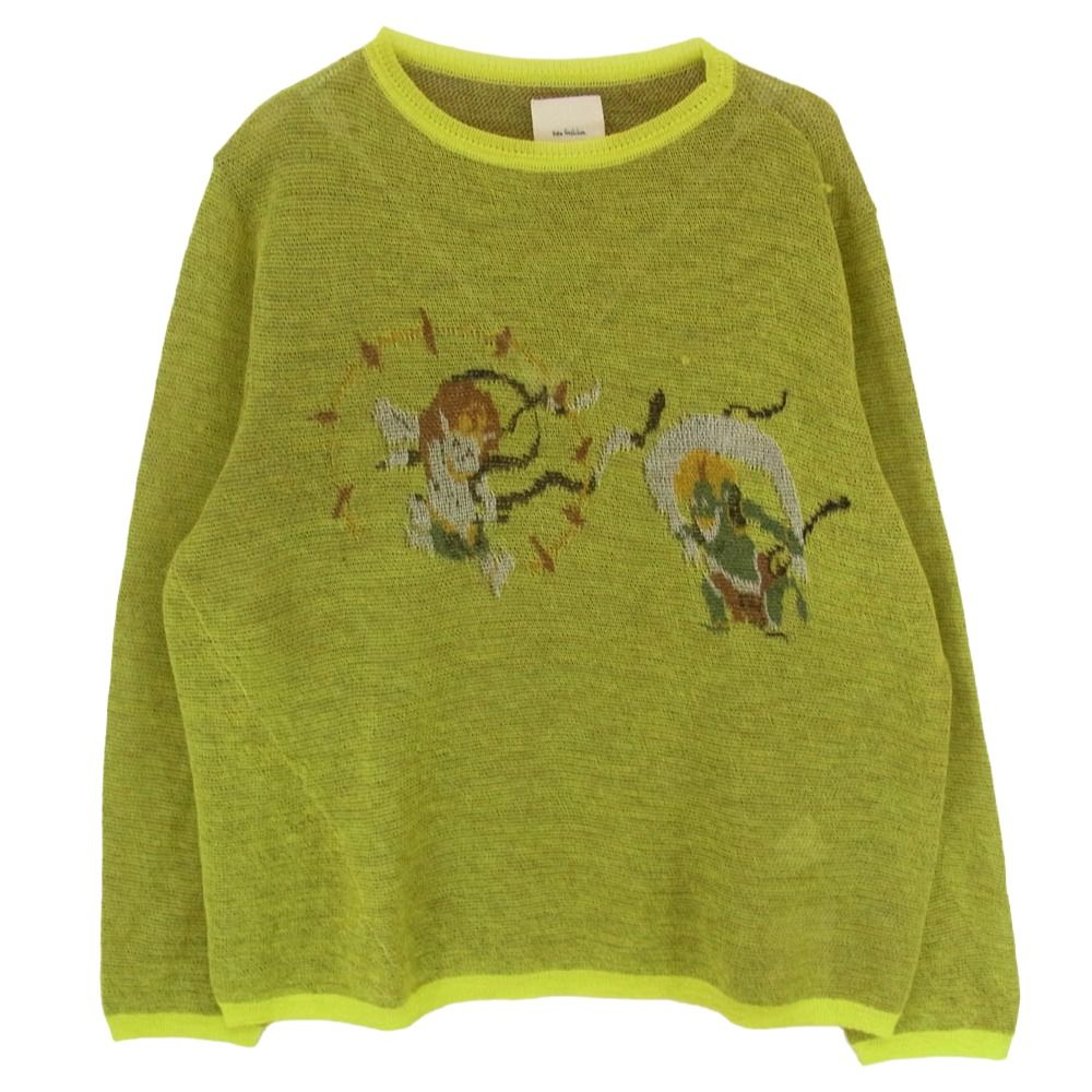 コウタグシケン Kota Gushiken 24SS KGSS24-K09 See-through Fujin Raijin 風神 雷神 プルオーバー ニット セーター イエロー系 3【中古】 コウタグシケン Kota Gushiken 24SS KGSS24-K09 See-through Fujin