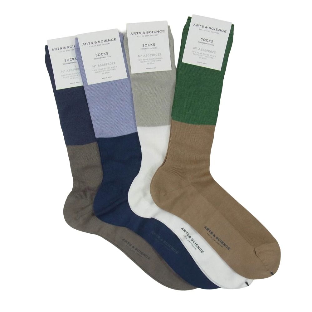 アーツ＆サイエンス ARTS&SCIENCE ロングソックス 4足セット 靴下 25