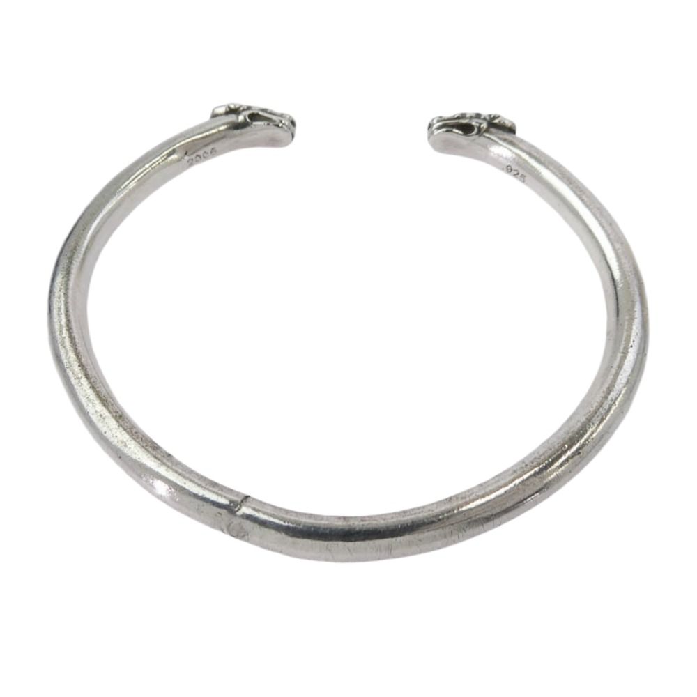 CHROME HEARTS クロムハーツ 原本無 BANGLE DOUBLE DOG ダブルドッグ バングル ブレスレット シルバー系