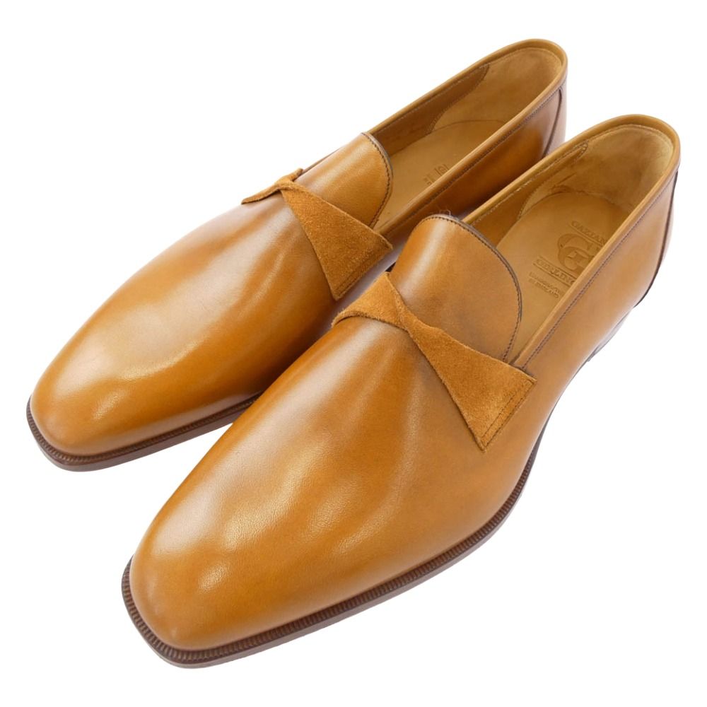 ガジアーノアンドガーリング GAZIANO GIRLING トゥールーズ レザー ローファー シューズ ライトブラウン系 8 5 E 上