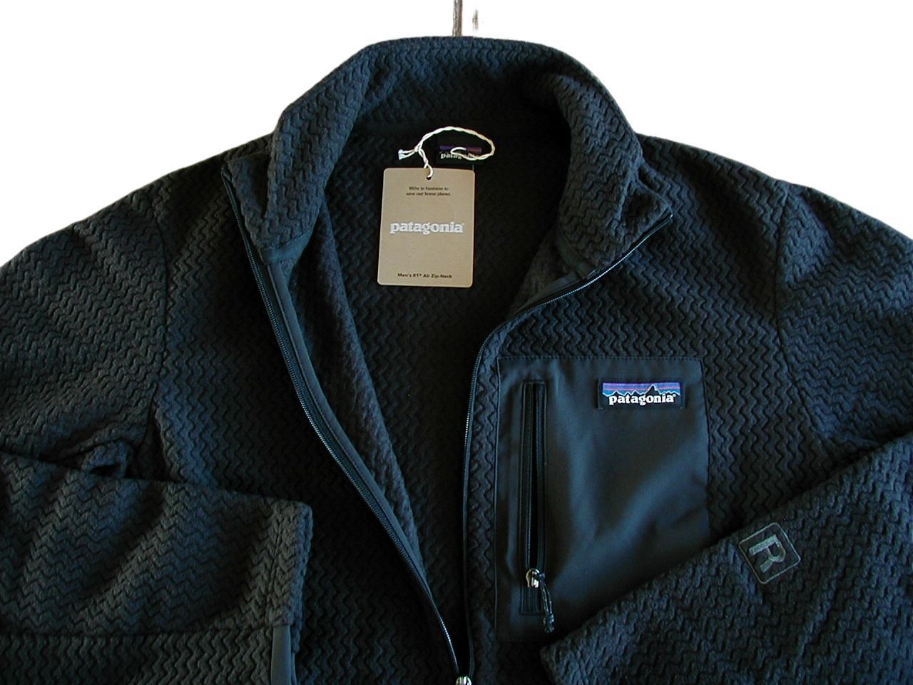 S パタゴニア Ｍ’s R 1エア ジップネック patagonia Black BLK