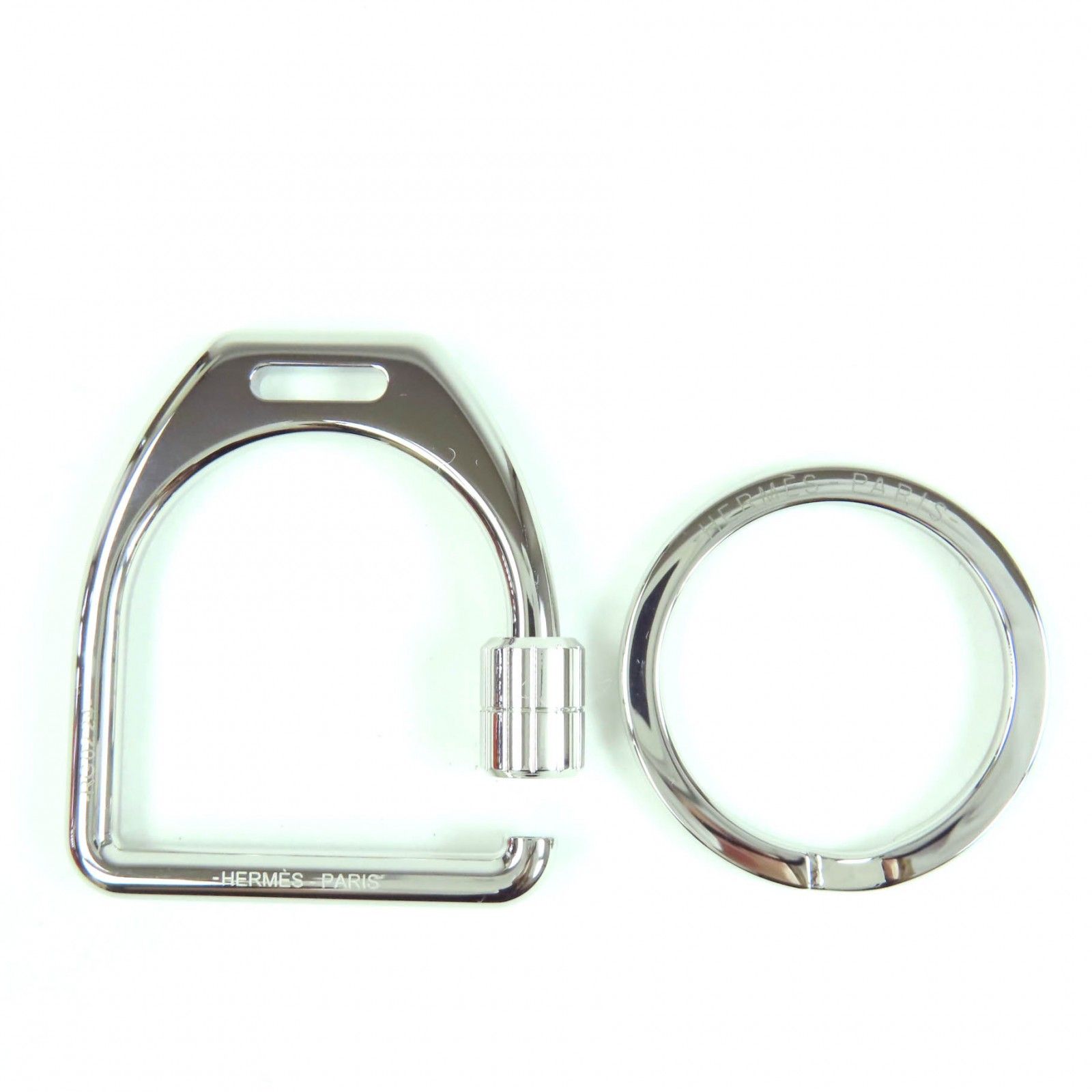 極美品☆HERMES エルメス キーホルダー エトリエ メタル 現行品