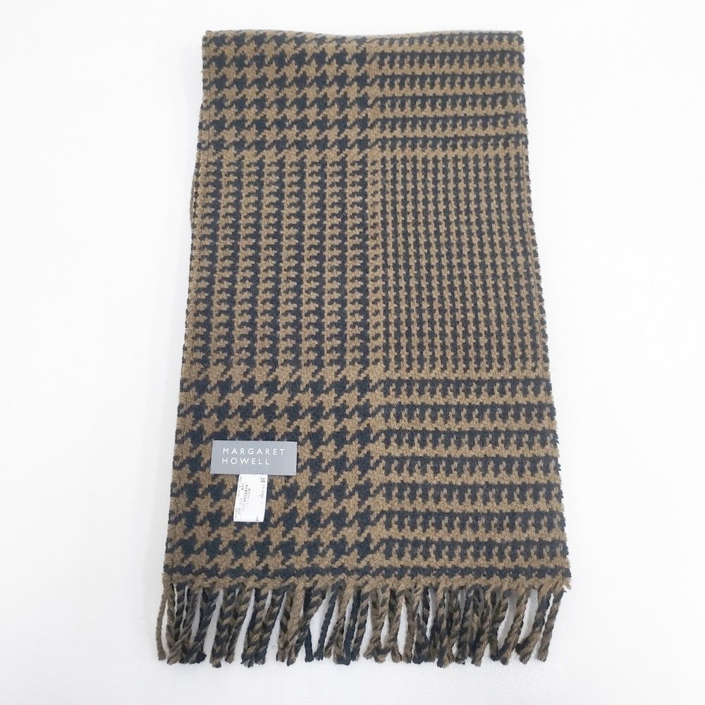 MARGARET HOWELL 千鳥格子 579-3278002 ストール マフラー ブラウン