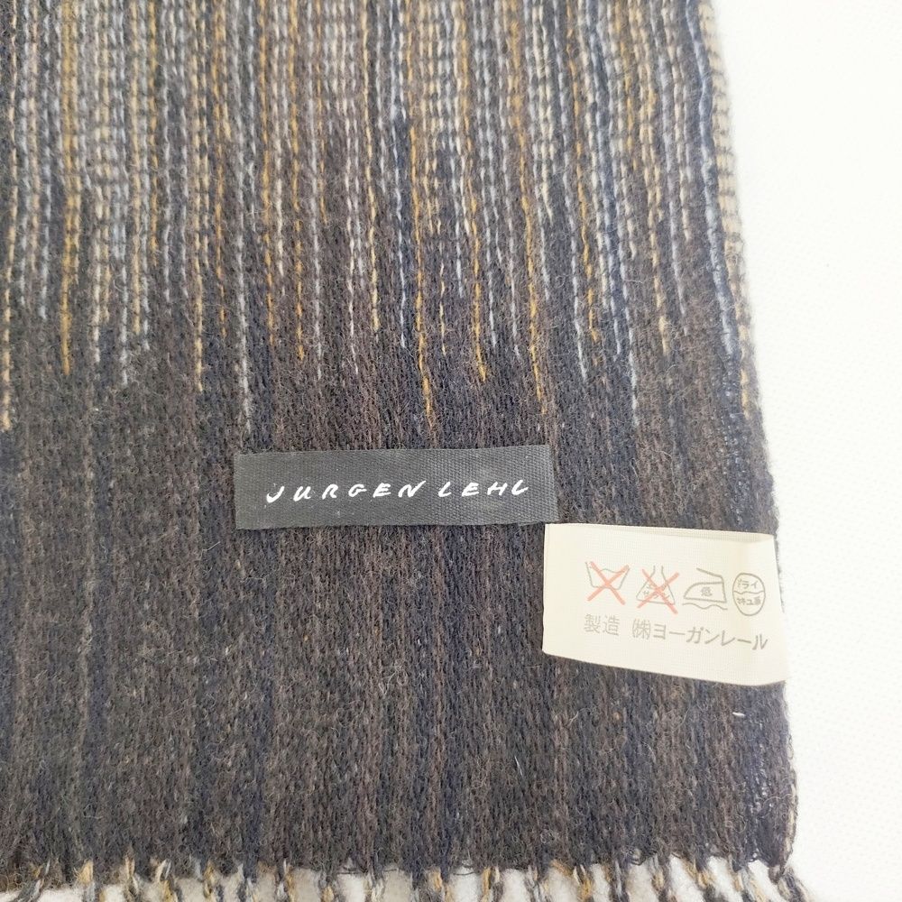 JURGEN LEHL ウールシルク J0113ESF08 大判 マフラー マフラー ダーク
