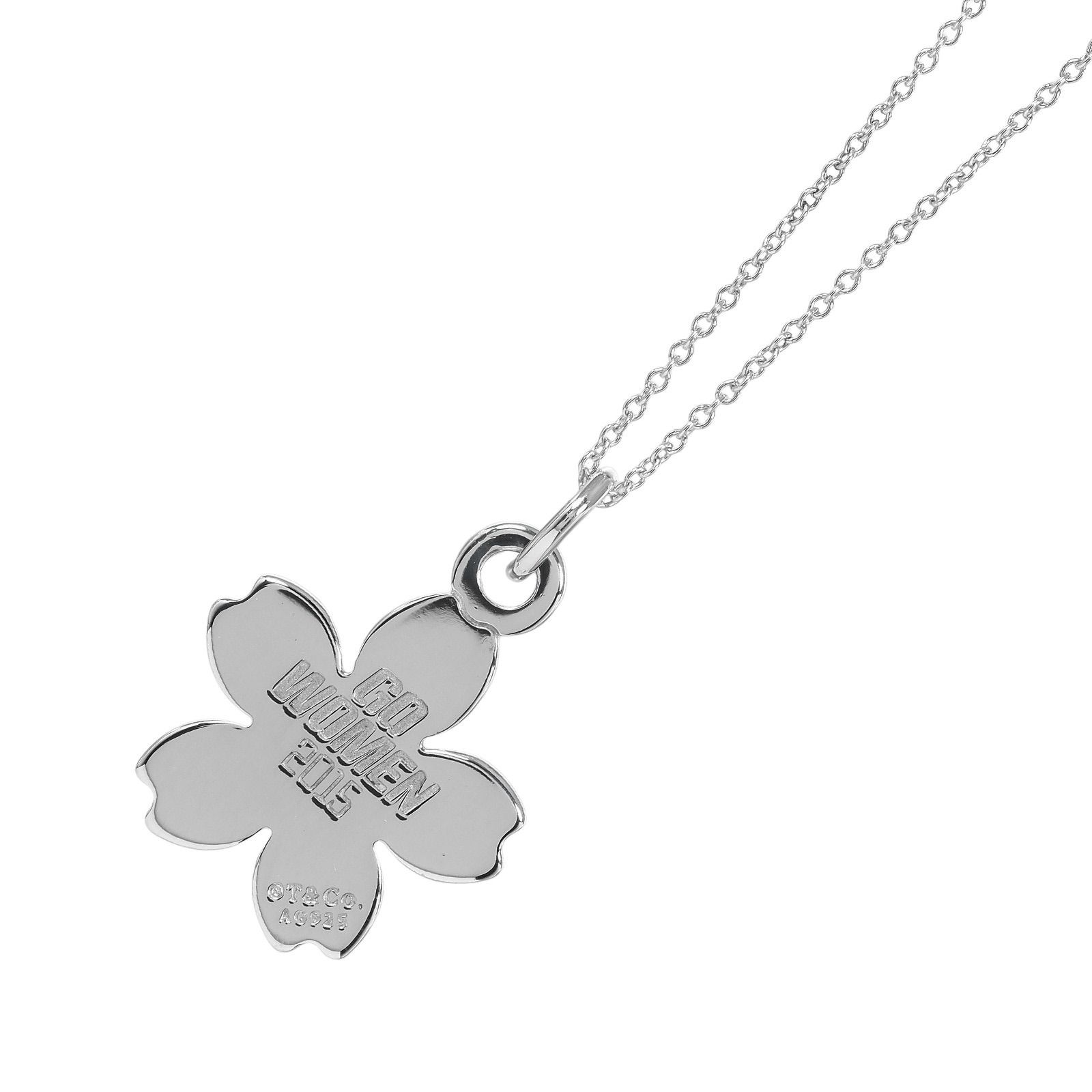 h497 美品　ティファニー　GO WOMEN 2015 桜　ネックレス　925 TIFFANY&Co.】ティファニー 割引 GO WOMEN 2015 桜モチーフ レディース