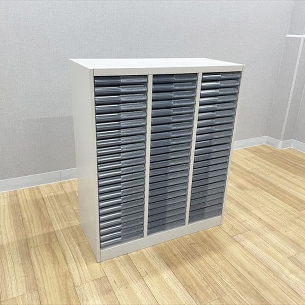 トレイキャビネット 3列22段 A 4対応 書類整理庫 オフィス書庫 スチール収納 コクヨ ナチュラルグレー