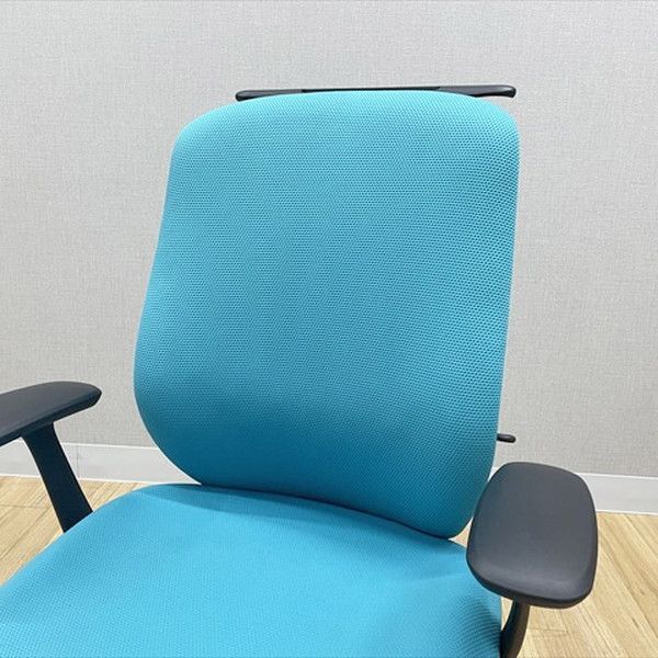  オカムラ シルフィーチェア ハイバック クッション ハンガー付 オフィスチェア 肘付 ブルーグリーン デスク用椅子 オフィスチェア ワークチェア 椅子 チェア