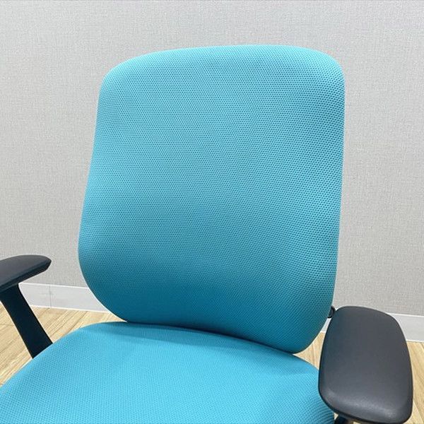  オカムラ シルフィーチェア ハイバック クッション オフィスチェア 肘付 ブルーグリーン 座面クッション オフィスチェア ワークチェア 椅子 チェア