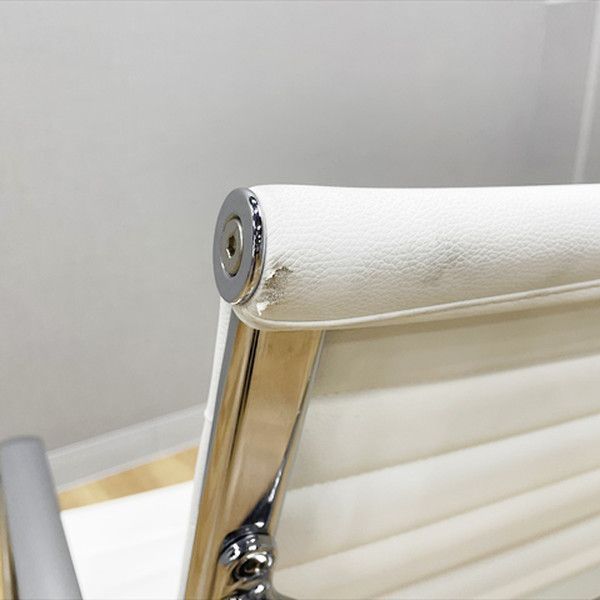  デザイナーズチェア ローバック オフィスチェア 肘付 ホワイト 長時間ゲーム向け オフィスチェア ワークチェア 椅子 チェア