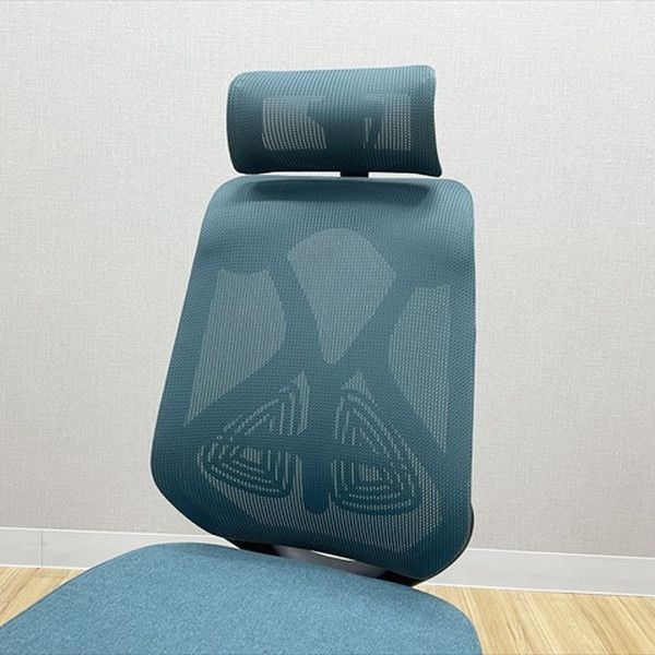  YS 1チェア メッシュ ヘッドレスト ランバーサポート付 オフィスチェア 肘無 ダークブルー キッズチェア オフィスチェア ワークチェア 椅子 チェア