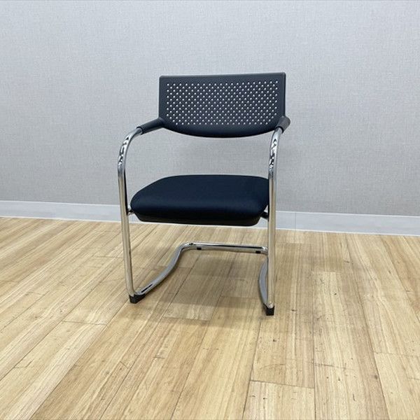  スタッキングチェア 2脚セット 肘付 ザーマス2 会議椅子 ミーティングチェア 省スペース ブラック リクライニング椅子 オフィスチェア ワークチェア 椅子 チェア