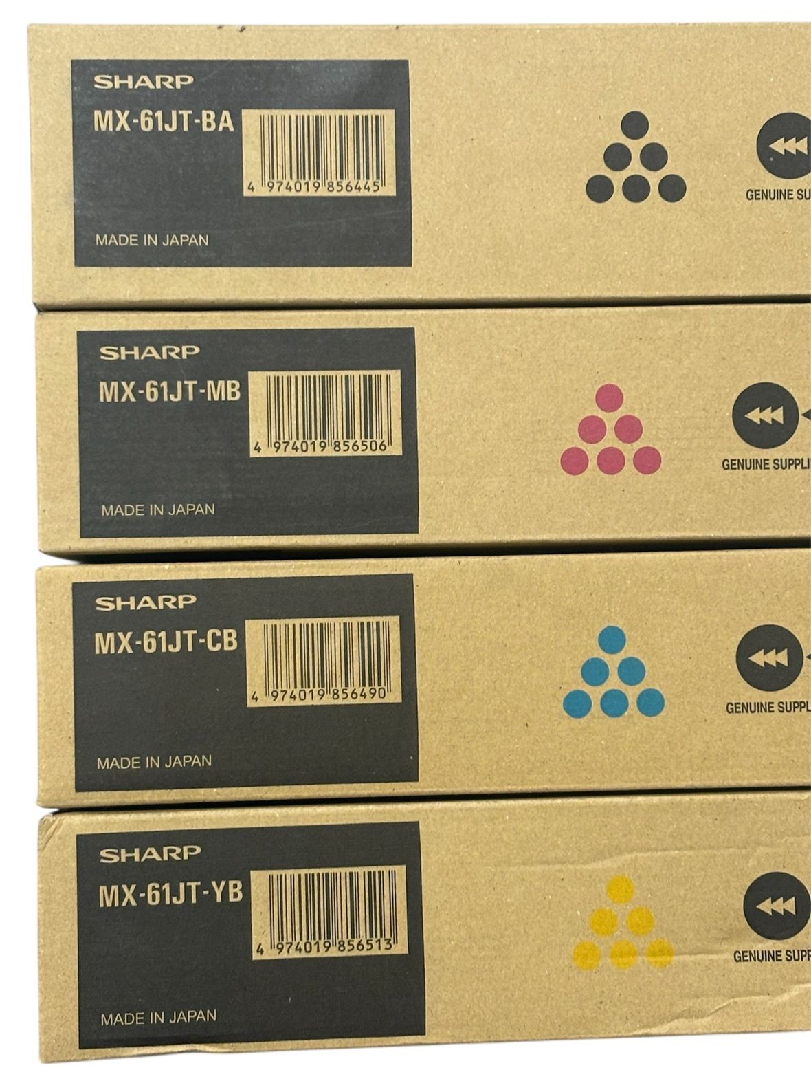 SHARP シャープ トナー MX-61 JT-BA JT-MB JT-CB JT-YB 4本セット