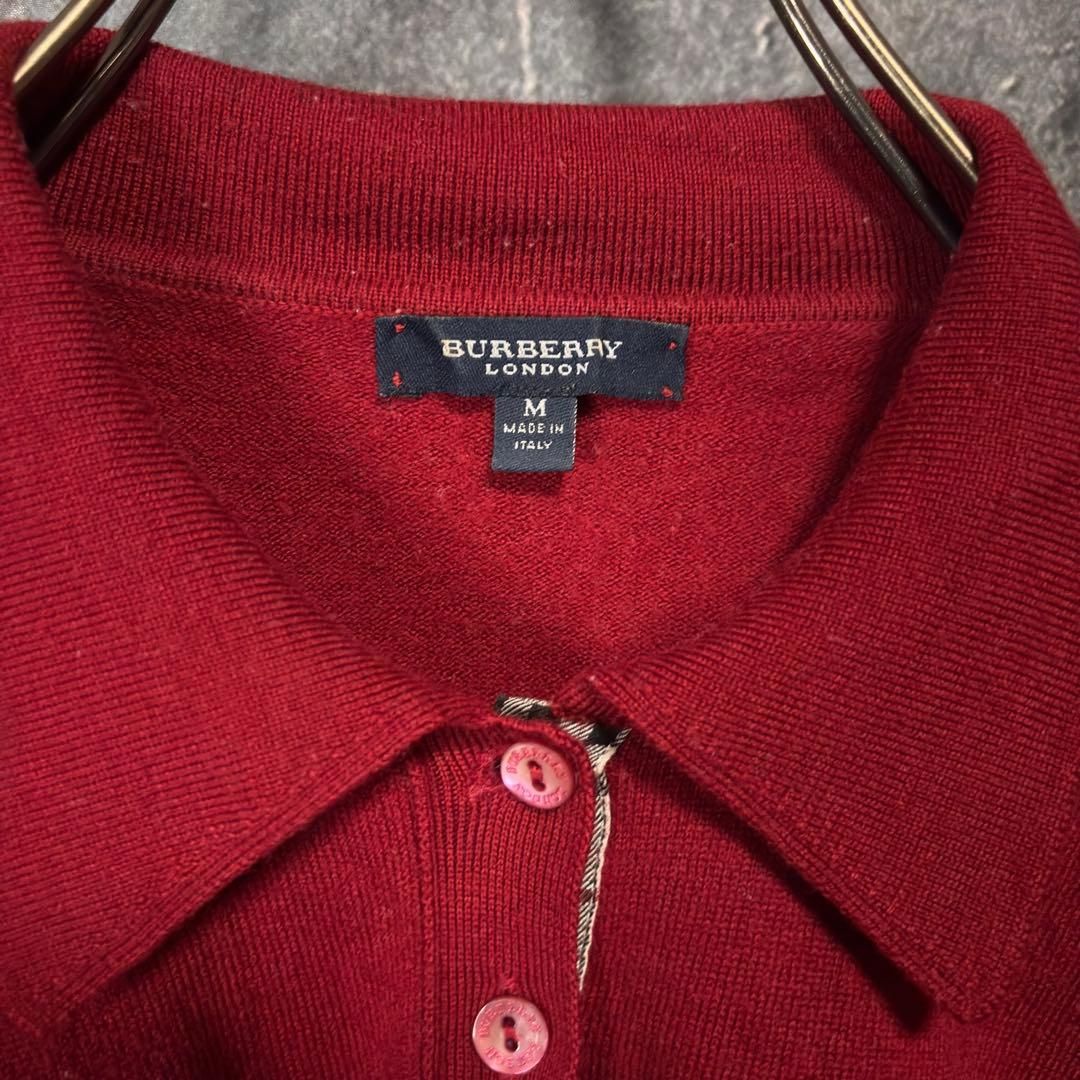 BURBERRY LONDON knit polo sweater バーバリーロンドン ポロニット