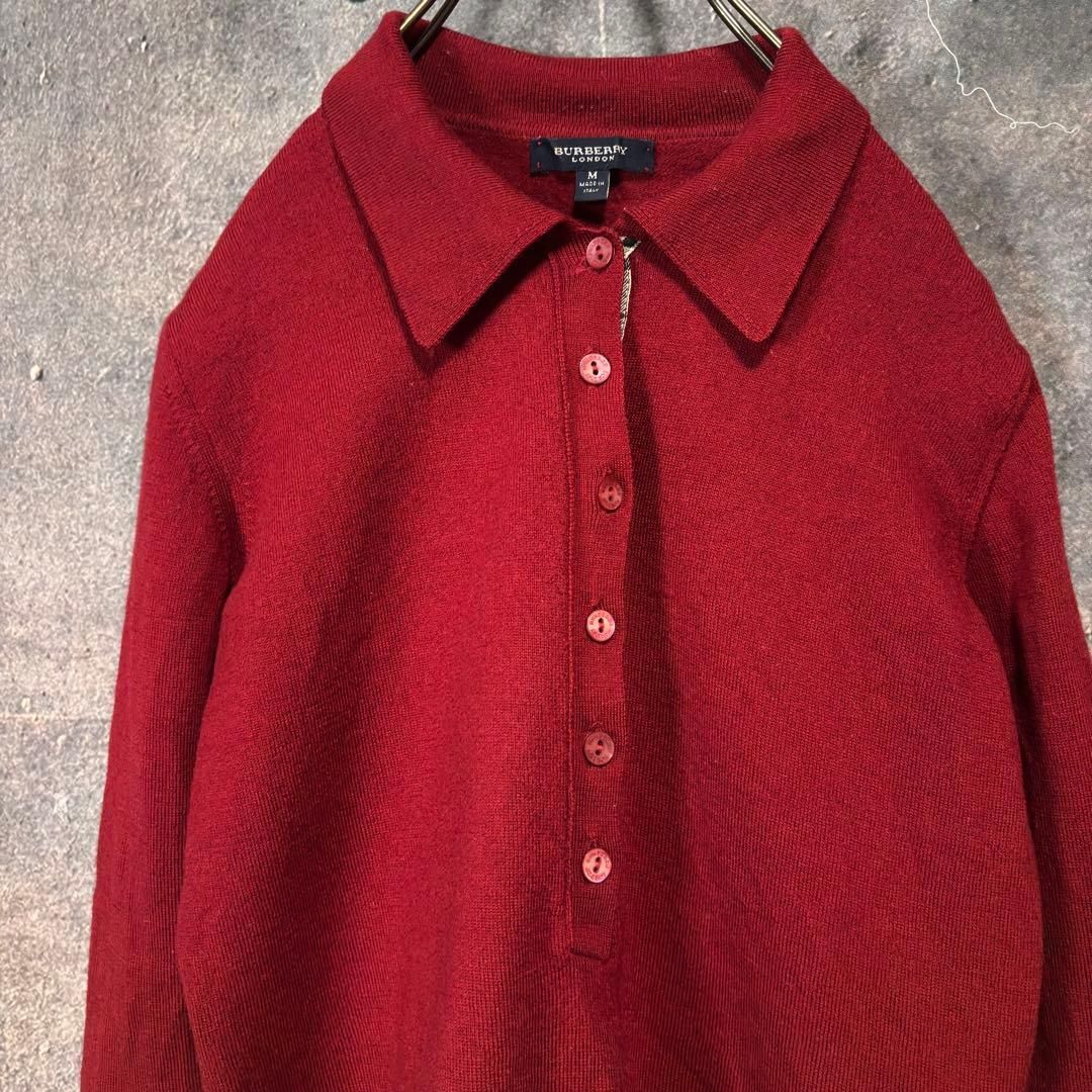 BURBERRY LONDON knit polo sweater バーバリーロンドン ポロニット