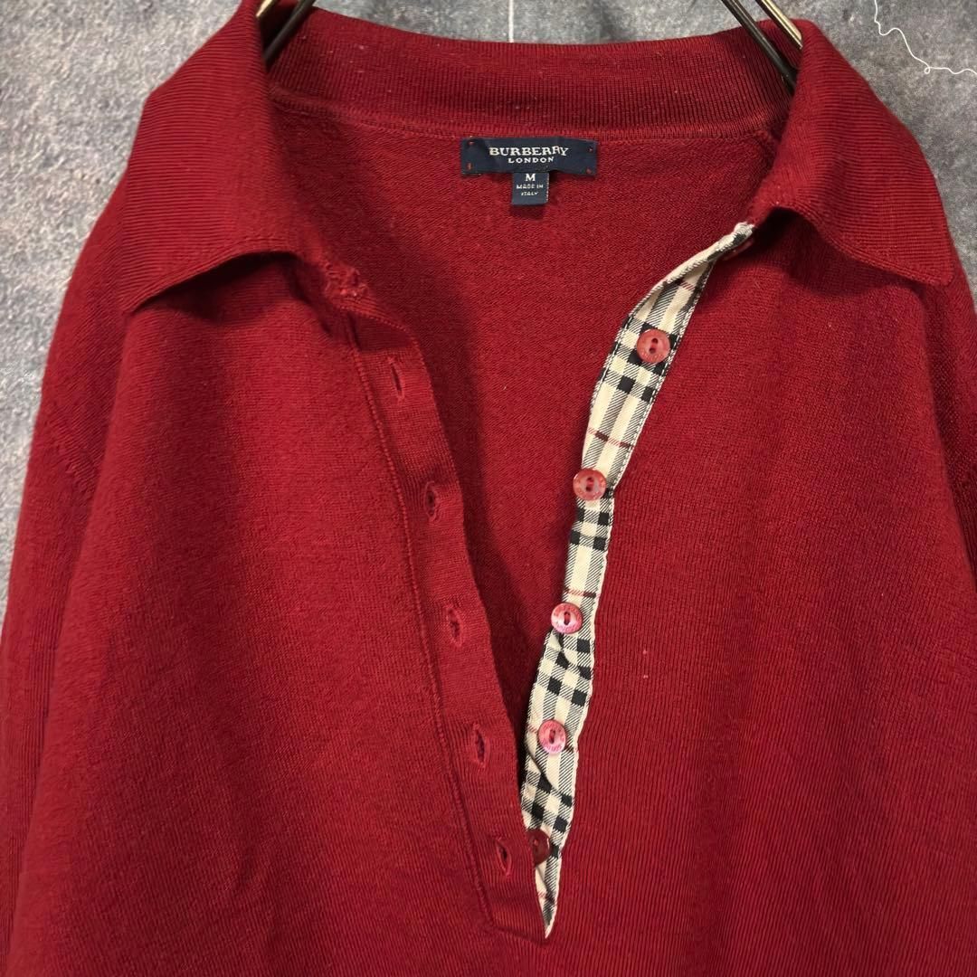 BURBERRY LONDON knit polo sweater バーバリーロンドン ポロニット