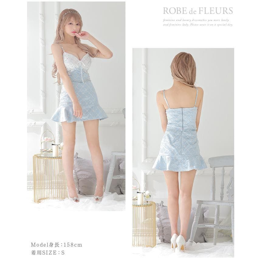 ROBE de FLEURS / ローブドフルール】スパンコール×刺繍レース