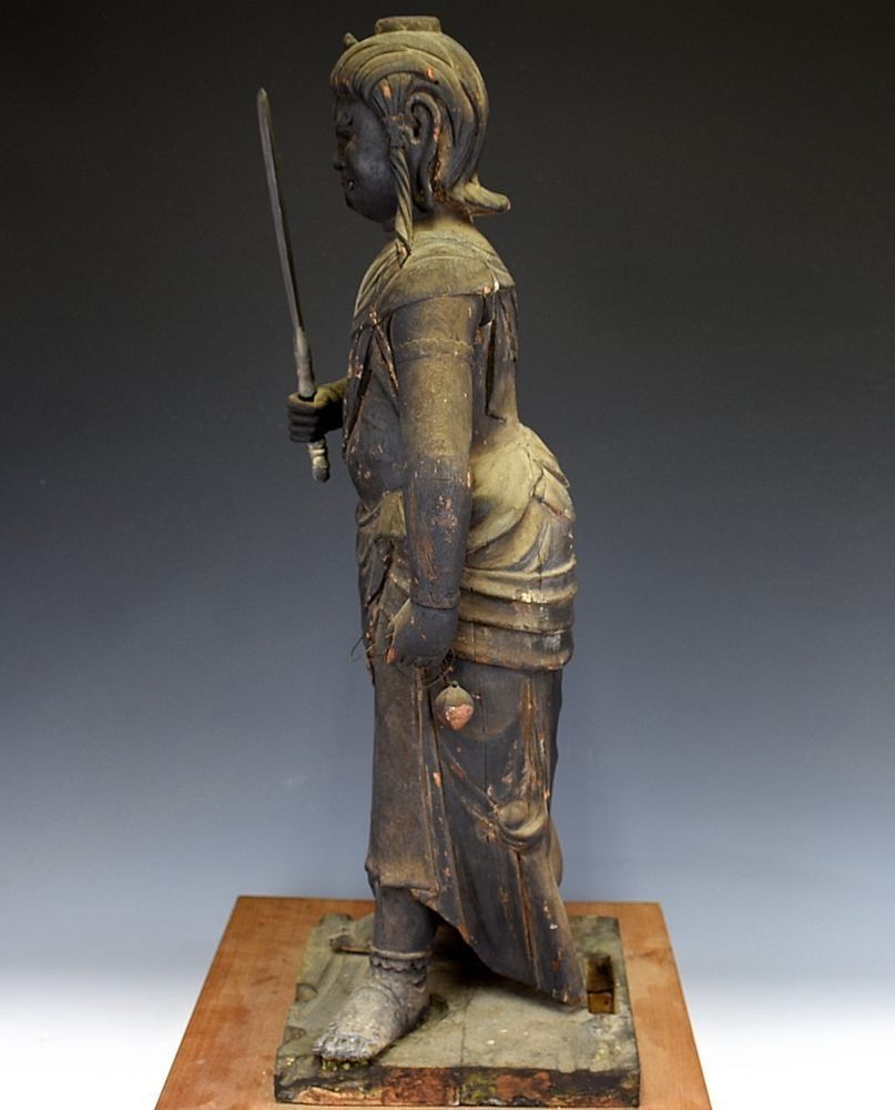 蔵A5737】仏教古美術 木彫 不動明王像 江戸時代 像高：65cm - メルカリ