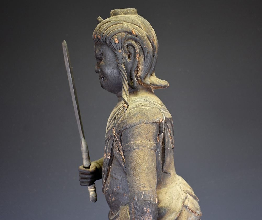 蔵A5737】仏教古美術 木彫 不動明王像 江戸時代 像高：65cm - メルカリ