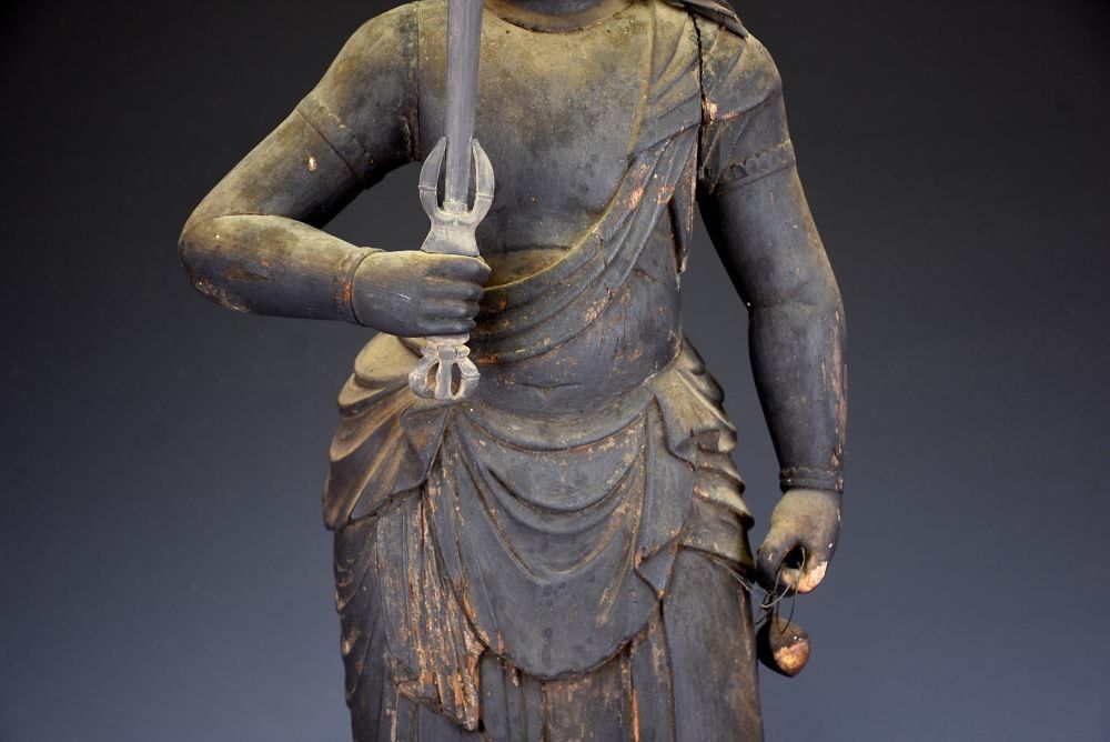 蔵A5737】仏教古美術 木彫 不動明王像 江戸時代 像高：65cm - メルカリ